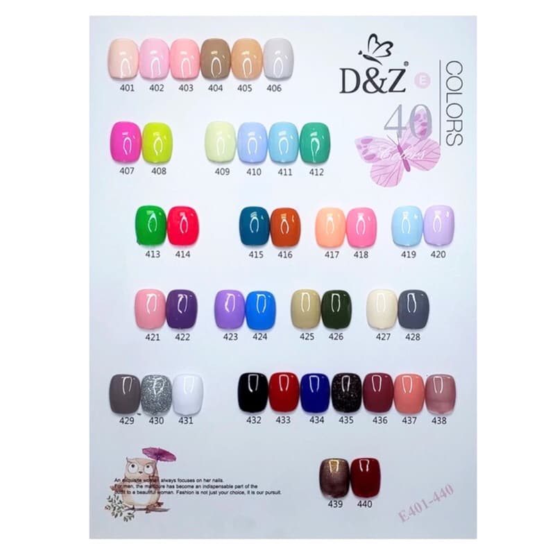 Esmalte em Gel D&Z Unhas Nails Coleção E Nail Art Decoração Unhas Uv Led