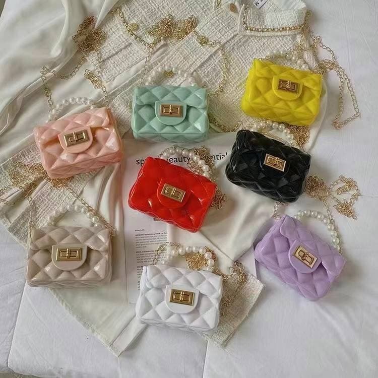 Bolsa Feminina de Decoração Infantil Pequeno Tiracolo De Mão Alça Transversal De Corrente De Ombro