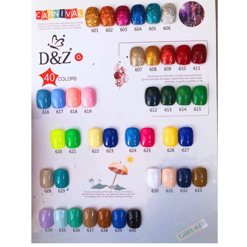Esmalte em Gel D&Z Unhas Nails Coleção G  Nail Art Decoração Unhas Uv Led