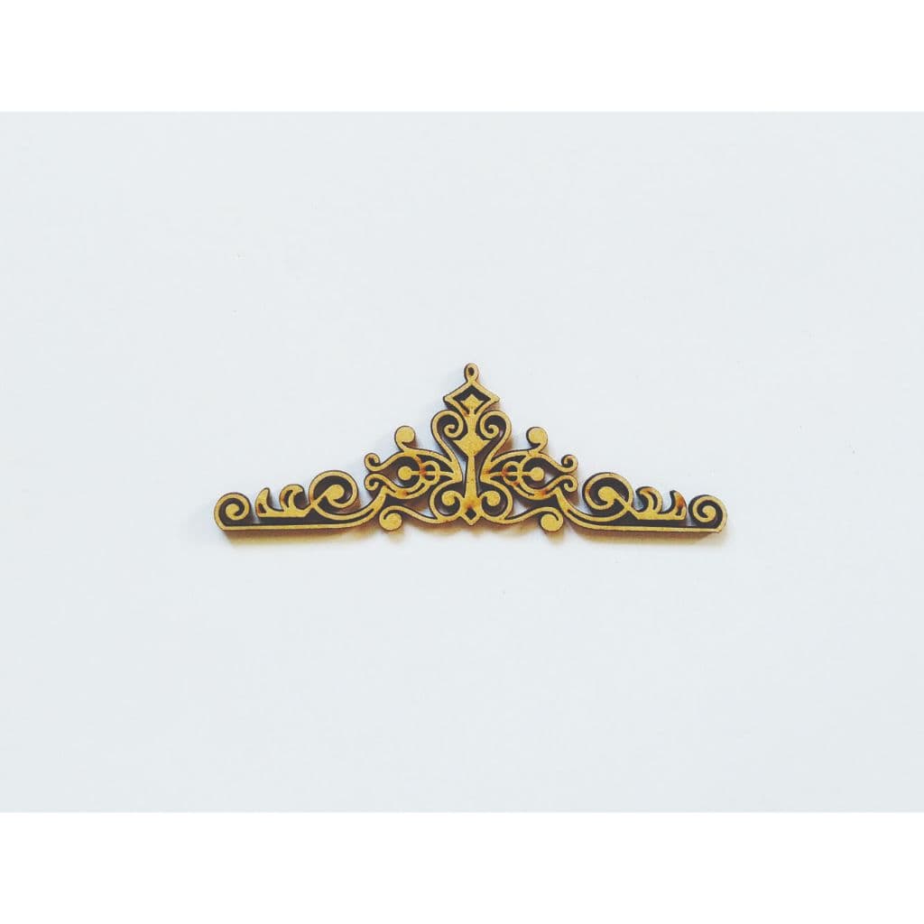 Arabesco MDF Cru 12X4cm Aplique Artesanato Pacote 10 peças