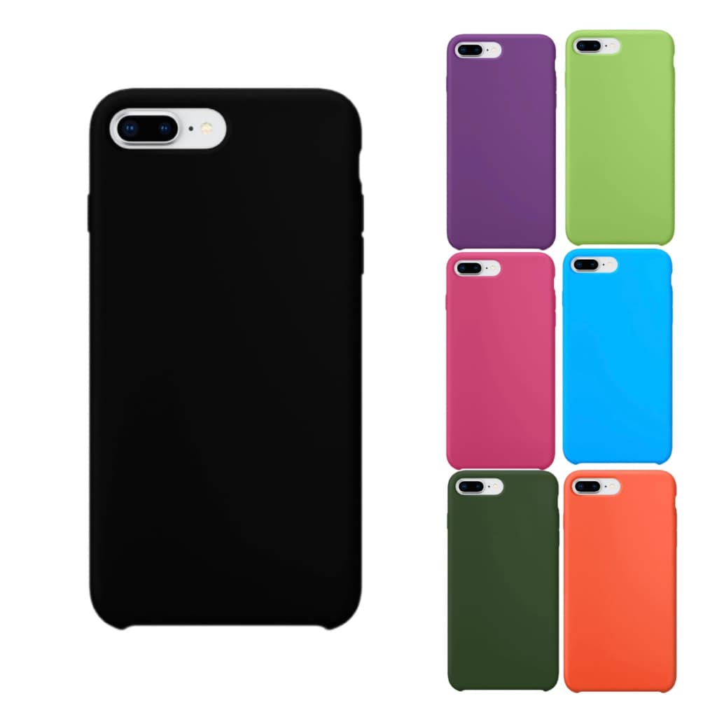 Capa Capinha Case compatível iPhone 7 Plus e 8 Plus de Silicone e Aveludada