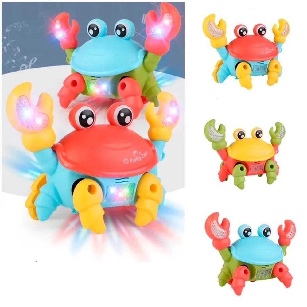 Caranguejo Brinquedo Colorido Com Luzes A Pilha fujão brinquedo eletrônico