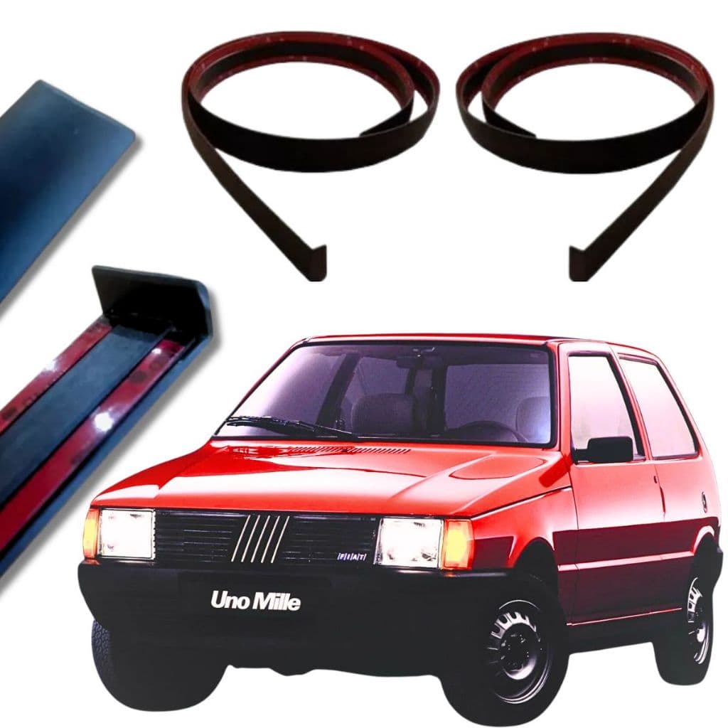 Par Kit Friso Borrachão Calha De Teto Fiat Uno 1994 até 2003 - Modelos Uno 2 ou 4 Portas