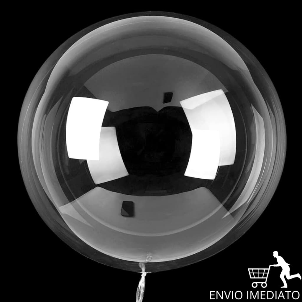 Kit 5/10/20/30/40/50 Unidades Balão Bubble 24 Polegadas 60 Cm Cristal Festas Decoração