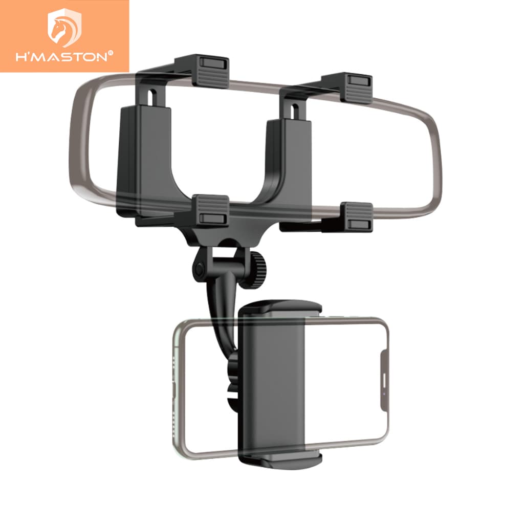 H'maston CJ-46 Suporte multifuncional para telefone móvel espelho retrovisor universal carro GPS 360