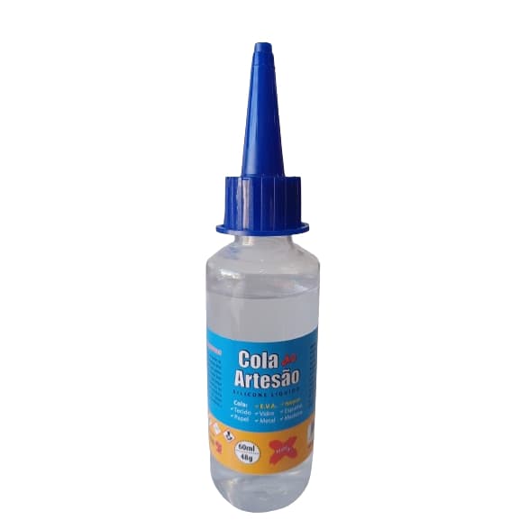 Cola de Silicone líquido 60 ml - Cola do Artesão