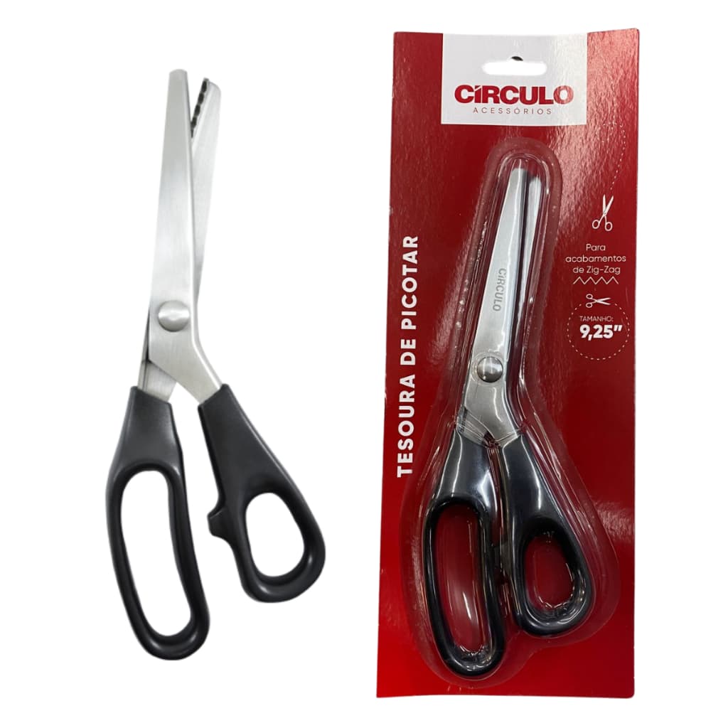 Tesoura de Picotar Círculo Zig Zag 23,5cm 9,25"