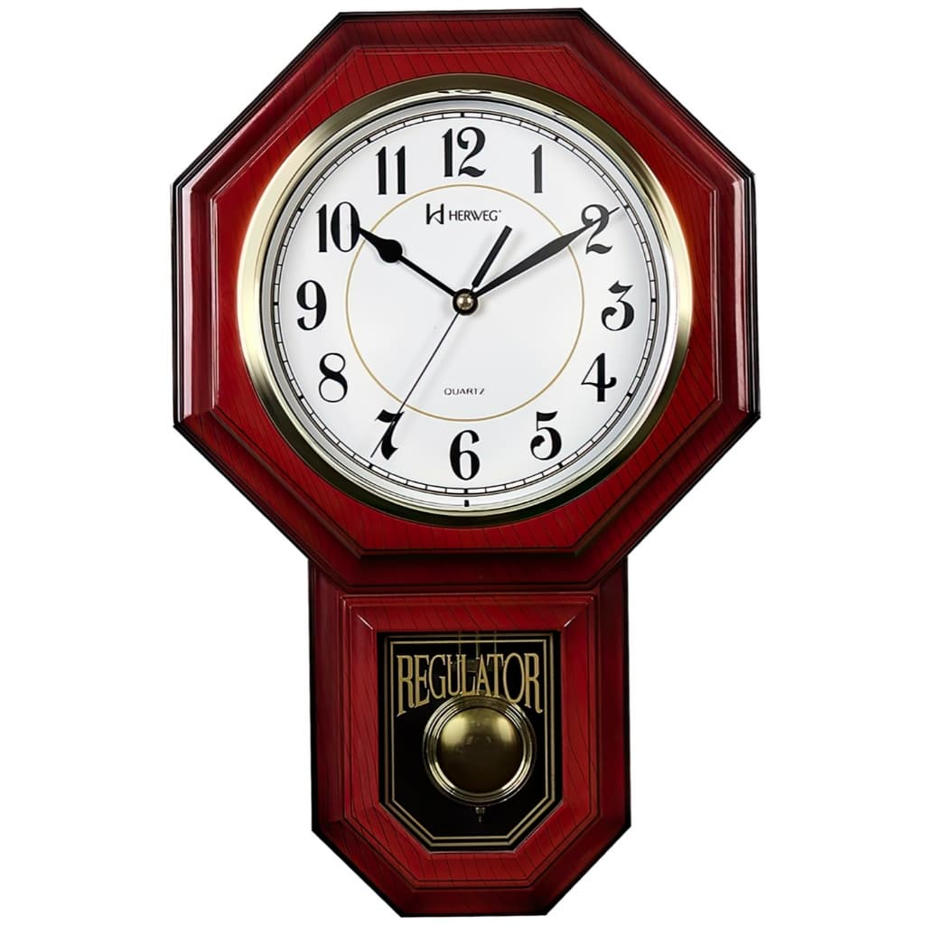 Relógio De Parede Pendulo Quartz Musical Herweg 5304 115