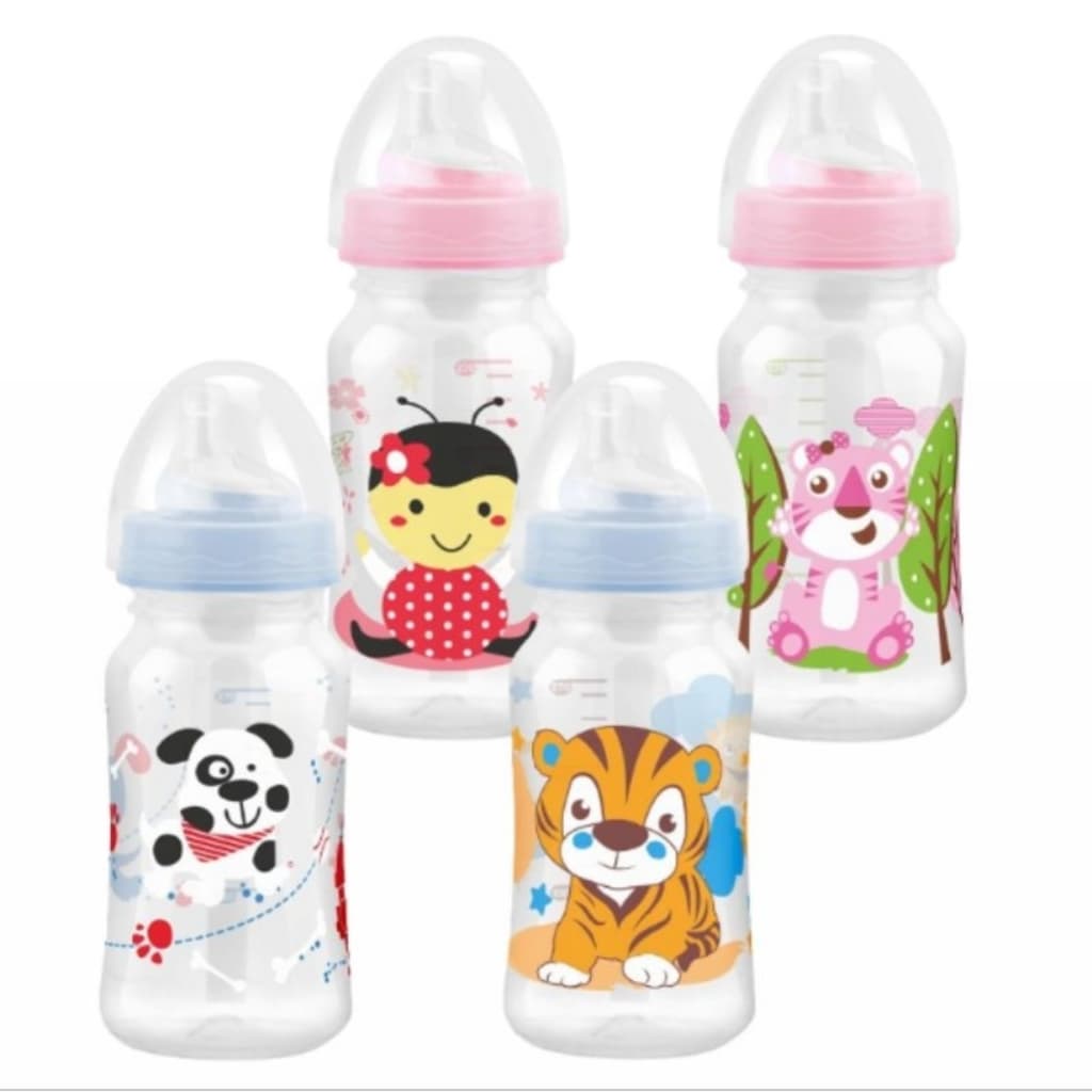 Copo Treinamento Petita 270ML Bico Silicone Macio Transição Azul Rosa -- Estampas Variadas