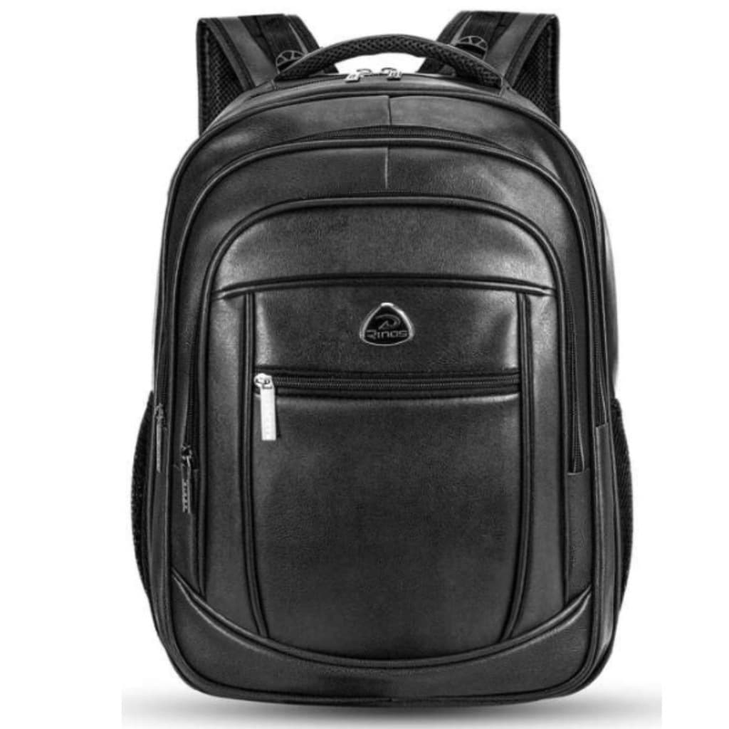 Mochila de couro masculina com entrada USB para Execulivo Social  Modelo aleatório de transporte de couro sintético