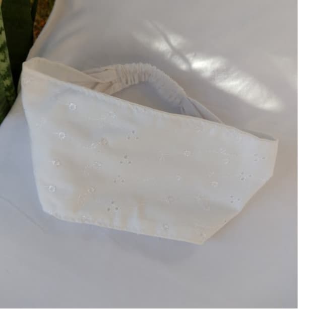 Faixa de Cabelo / Turbante / Headband Umbanda Candomblé Lesie Romance Branco