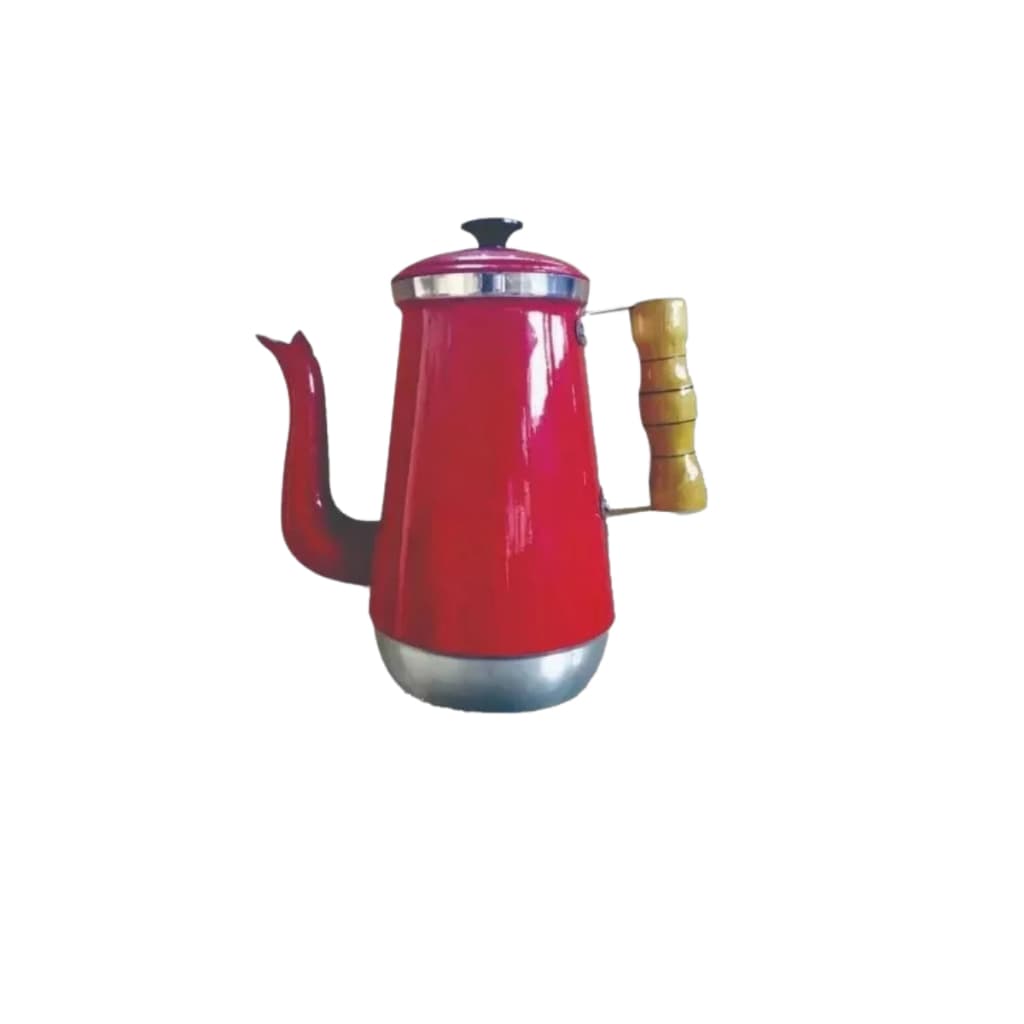 Bule De Cafe Vermelho Grande Em Aluminio 2 Litros Nº10