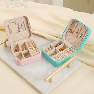 PromoçãoKIT12/kit10/kit5 Mini Organizador Porta Joias Portátil Viagem Armazenamento de Brinco Colar
