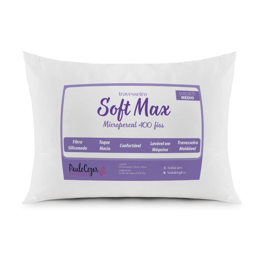 1 Travesseiro Softmax Micropercal 400 fios