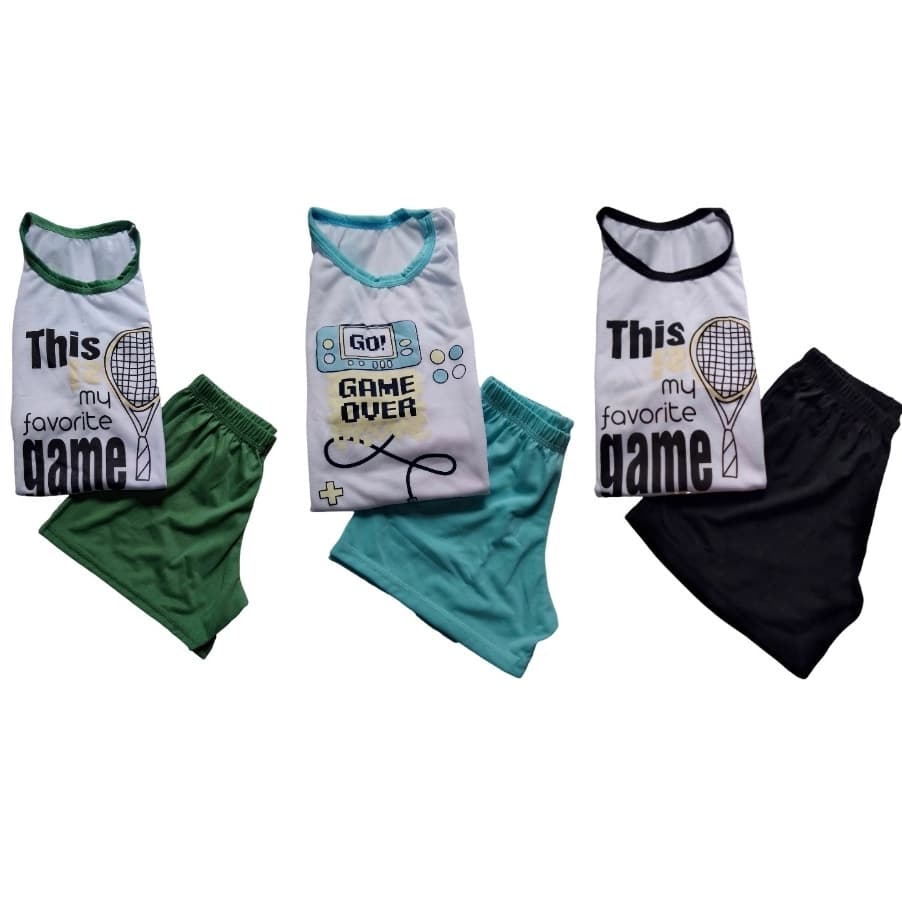 Pijama Infantil para Menino Conjunto Diversas Cores e Estampas