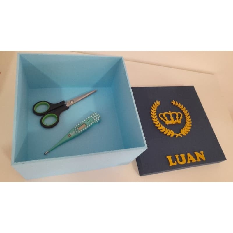 Caixa organizadora em mdf personalizada príncipe