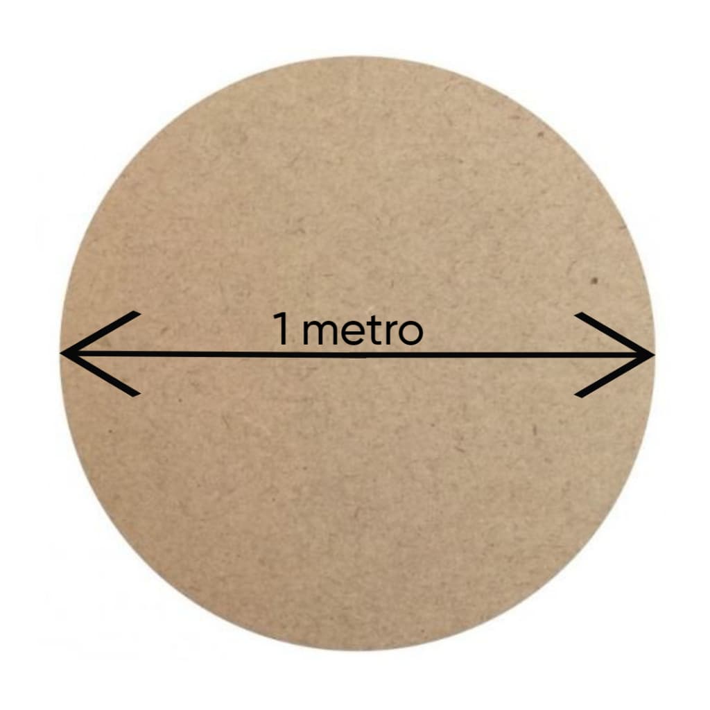Chapa mdf redonda 100cm (1metro) 3mm de espessura - VAI INTEIRA