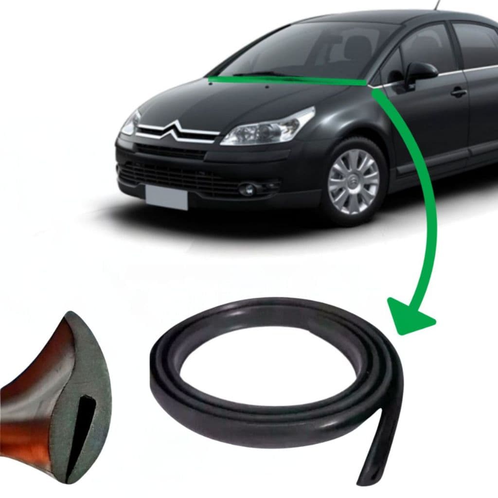 Borracha Friso Acabamento Churrasqueira Parabrisa Compatível Citroen C4 Palace