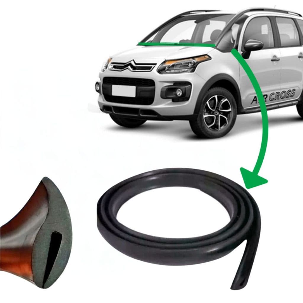 Borracha Friso Acabamento Churrasqueira Parabrisa Compatível Citroen Aircross