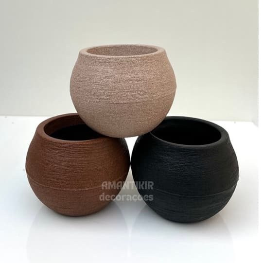 Vasos  de plantas decorativo reciclável em polietileno Moderno, Esfera  Código 108