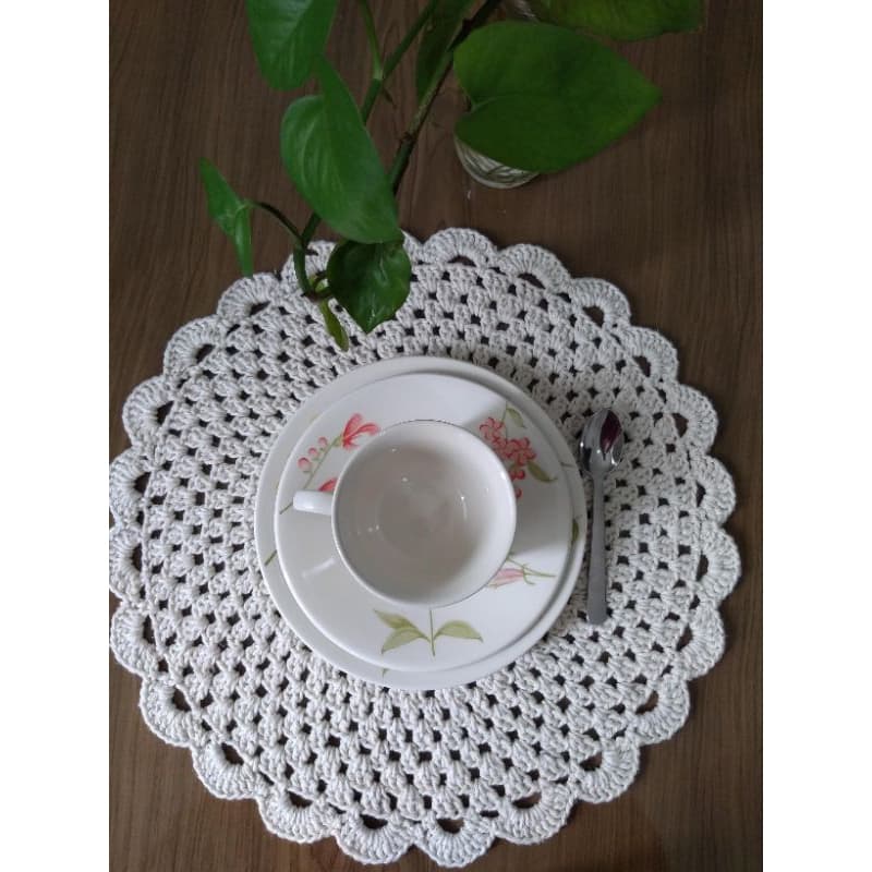 Toalhinha de crochê tradicional para a sua mesa, monte seu jogo, kit com 2,3 ou 4