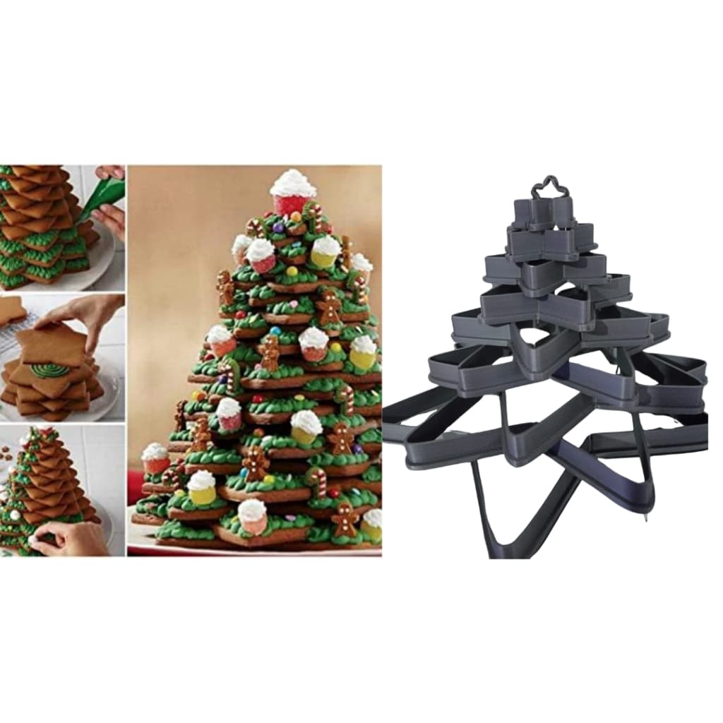 Cortador de Biscoito / Cookies/ Biscuit / Massinha Árvore de Natal 10 peças Estrelas
