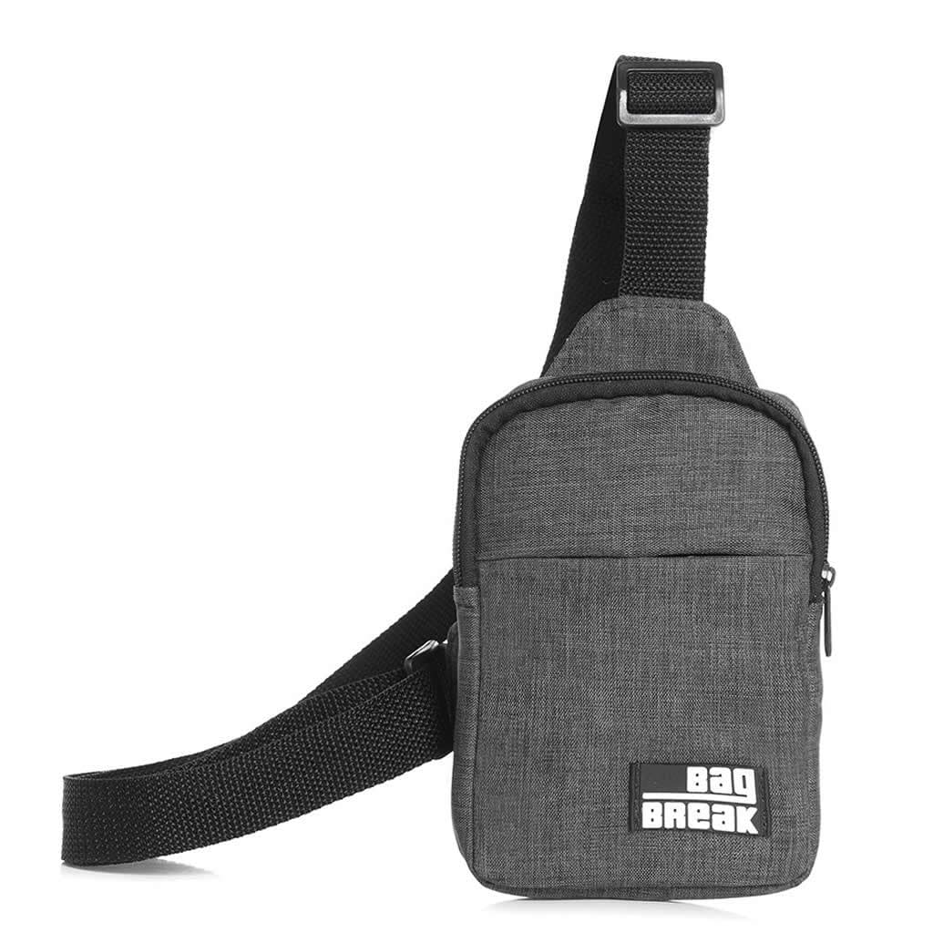 Shoulder Bag Masculina C/ Bolso Frontal Invisivel Anti Furto