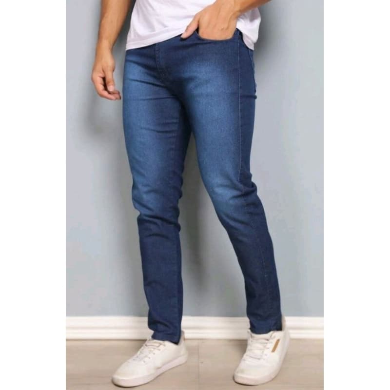 Calça Jeans Masculina Slim C / Laycra Estilo e Conforto Tradicional Casual