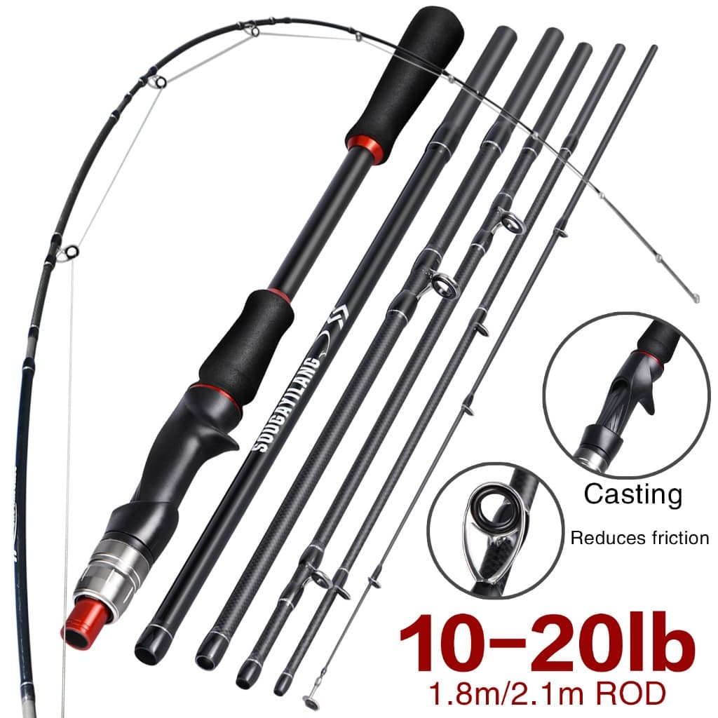 Vara De Pesca De Fundição/sinning Sougayilang 10-20LB , 5/6 Seções , Adequada Para Água Doce E Salgada