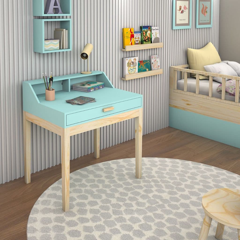 Mesinha Teen Infantil Para Quarto Ou Sala De Estudo MDF Nacional