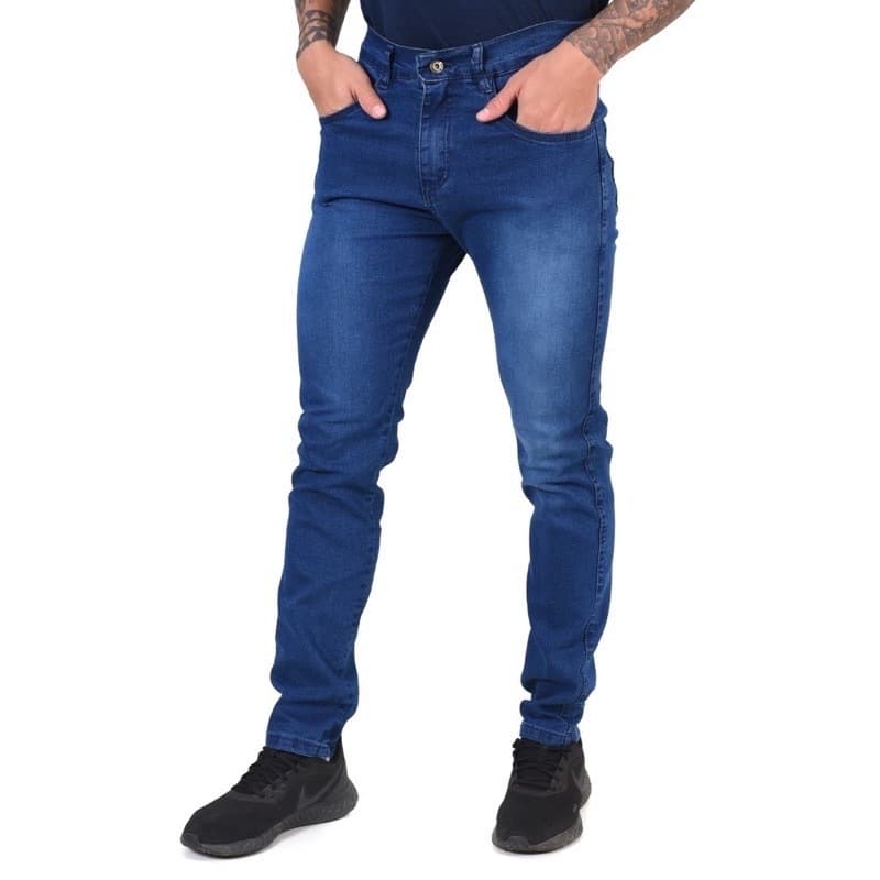 Calça Jeans Skinny Com Ziper Lycra Elastano Masculina Nova Tendencia