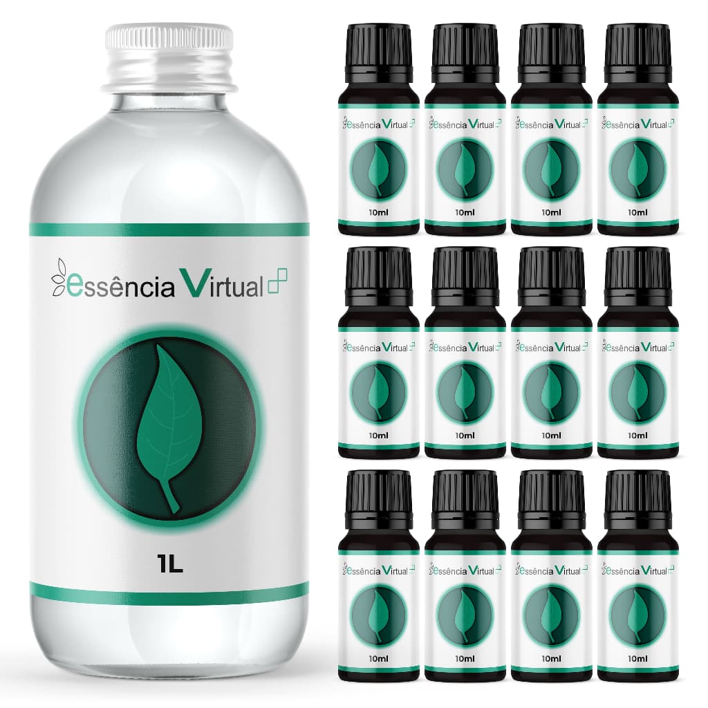 Kit 12 Essências 10ml + Base 1 Litro - Hidrossolúvel | Escolha suas Fragrâncias