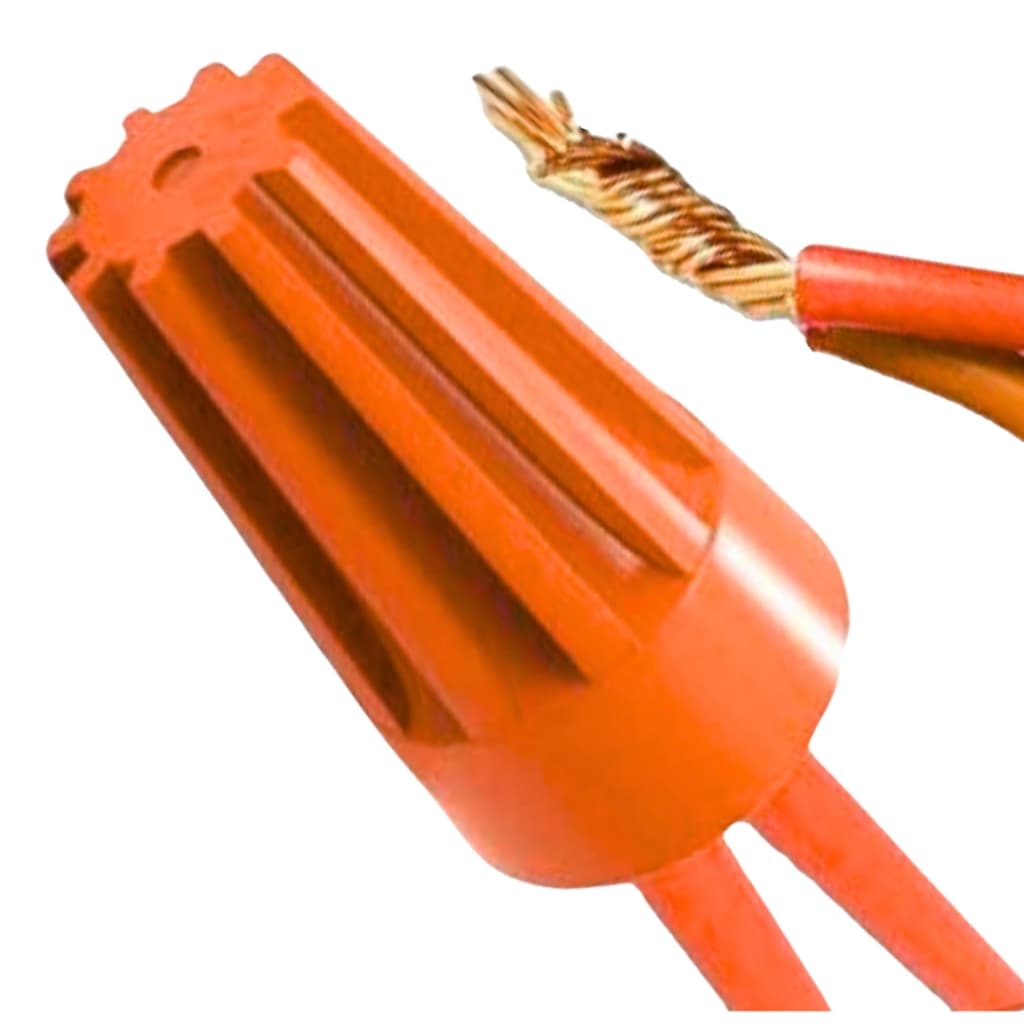 50X Conector Torção Emenda De Fios Laranja Sp3 1,5mm A 6mm (Pacote c/ 50pçs)