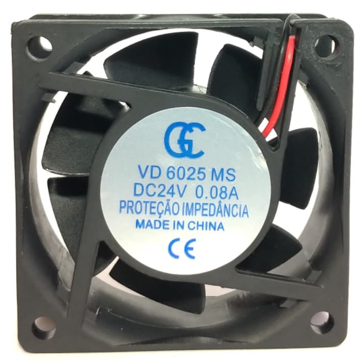 Micro Ventilador 60x60x25mm 24V Cooler Ventoinha 6x6x2,5cm 24V 5000rpm