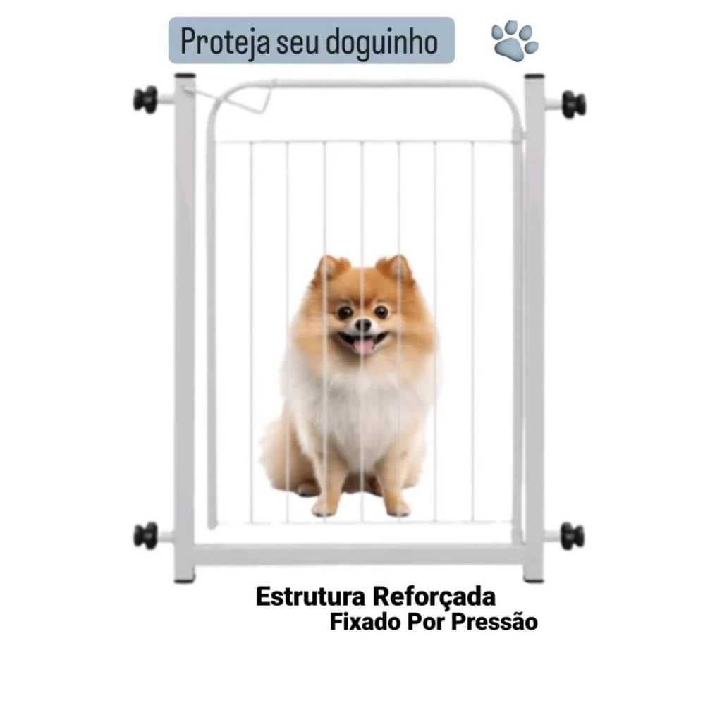 Portão Pet Grade Para Cachorros  78cm até 83cm Proteção, Cercado de Alta Qualidade