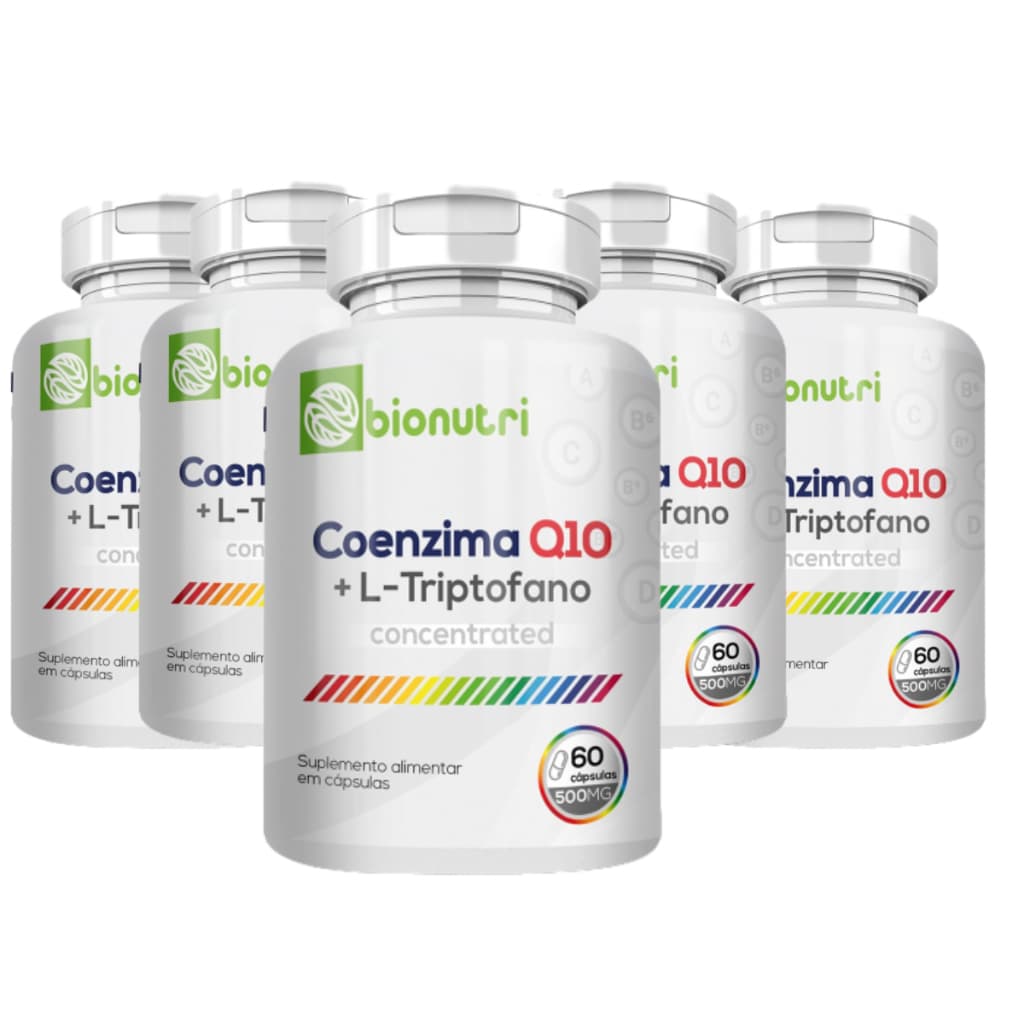 Kit 5 Coenzima Q10 60 Cápsulas 500mg Quantum