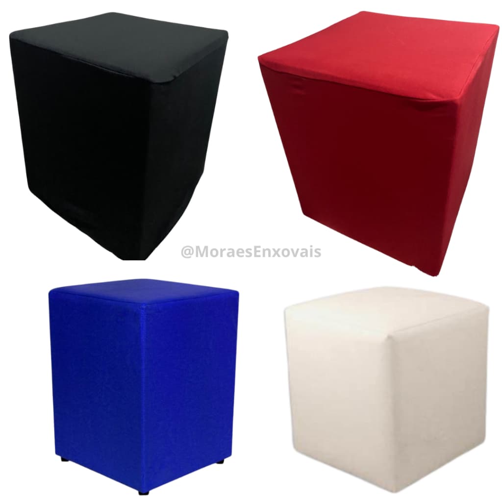 Capas Para Puff Kit Uma Duas Quatro Cores Lisas