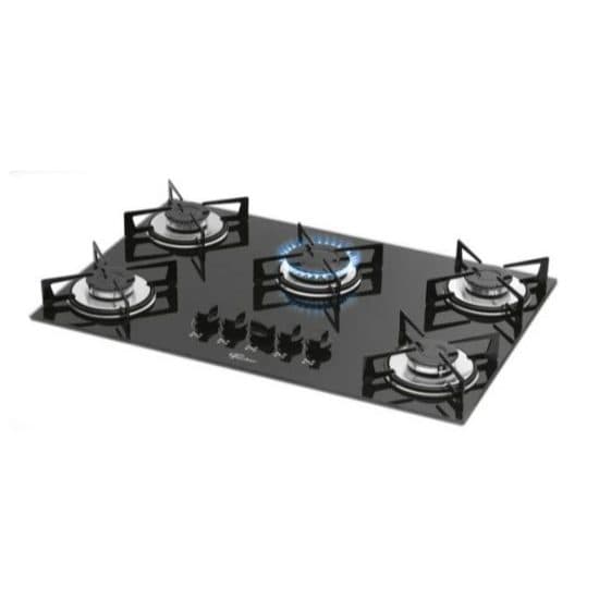 Fogão Cooktop 5 Bocas Fischer Mesa Vidro Preto Bivolt 1642-6985