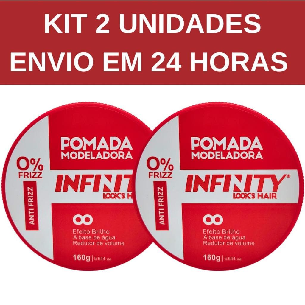 Kit 2 Pomadas Cera Modeladoras Infinity Mega Fixação 160g - Envio em 24 Horas