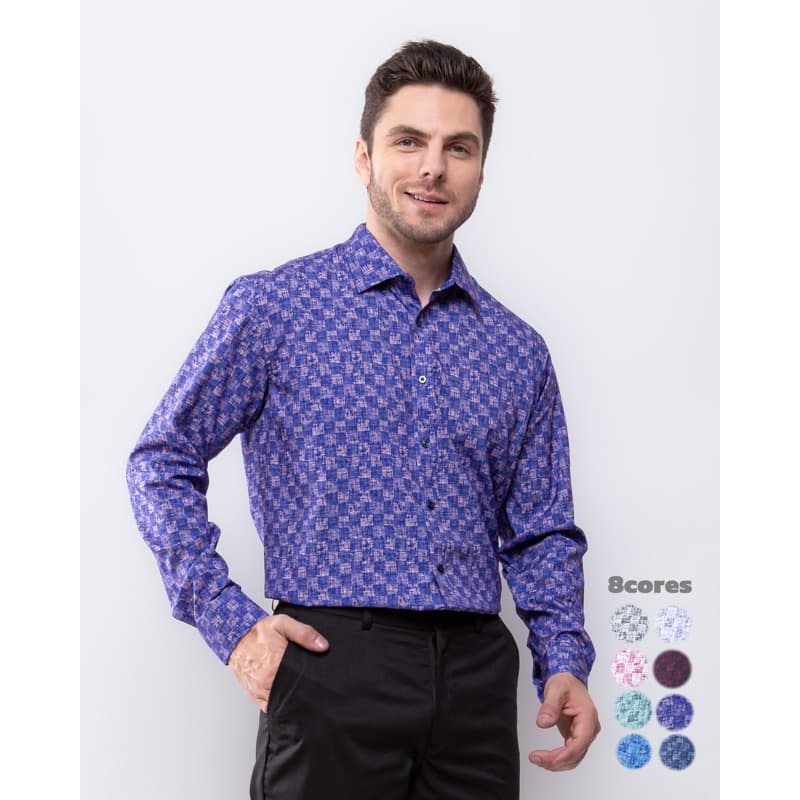Camisa Xadrez Masculina Social Moda Elasticidade