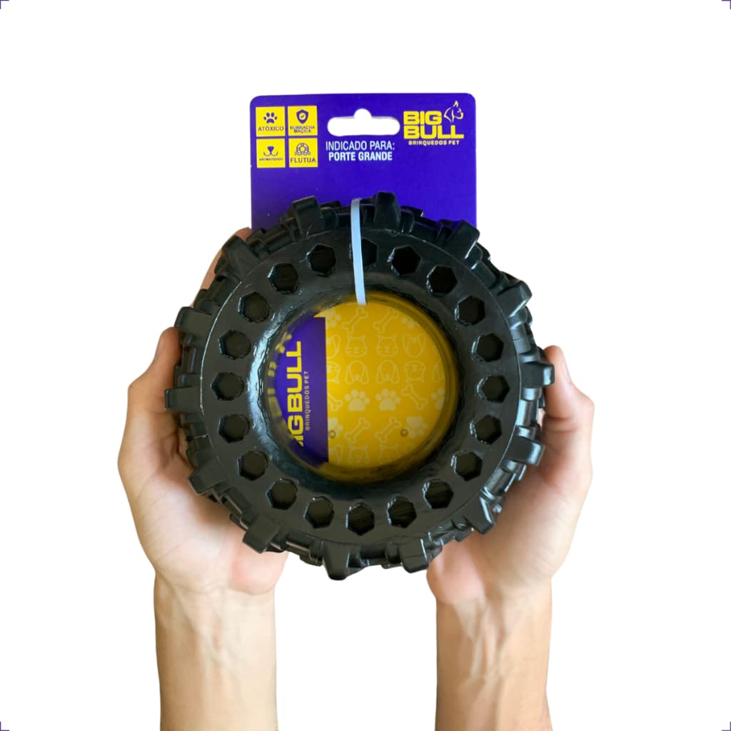Brinquedo Cachorros Grandes Pneu Pet Resistente Interativo Anel Maciço Porte Grande Big Bull Pet