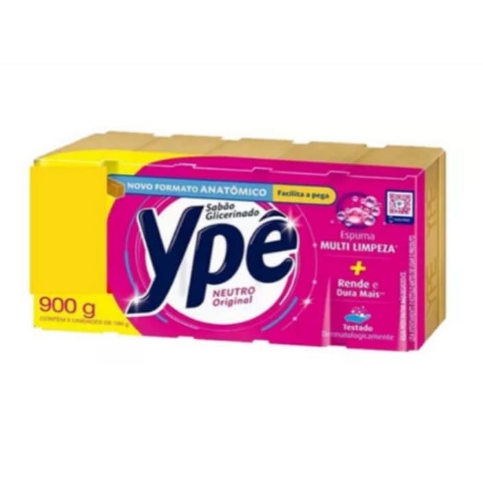 Ypê - Sabão Em Barra 800gr pacote de 5 und