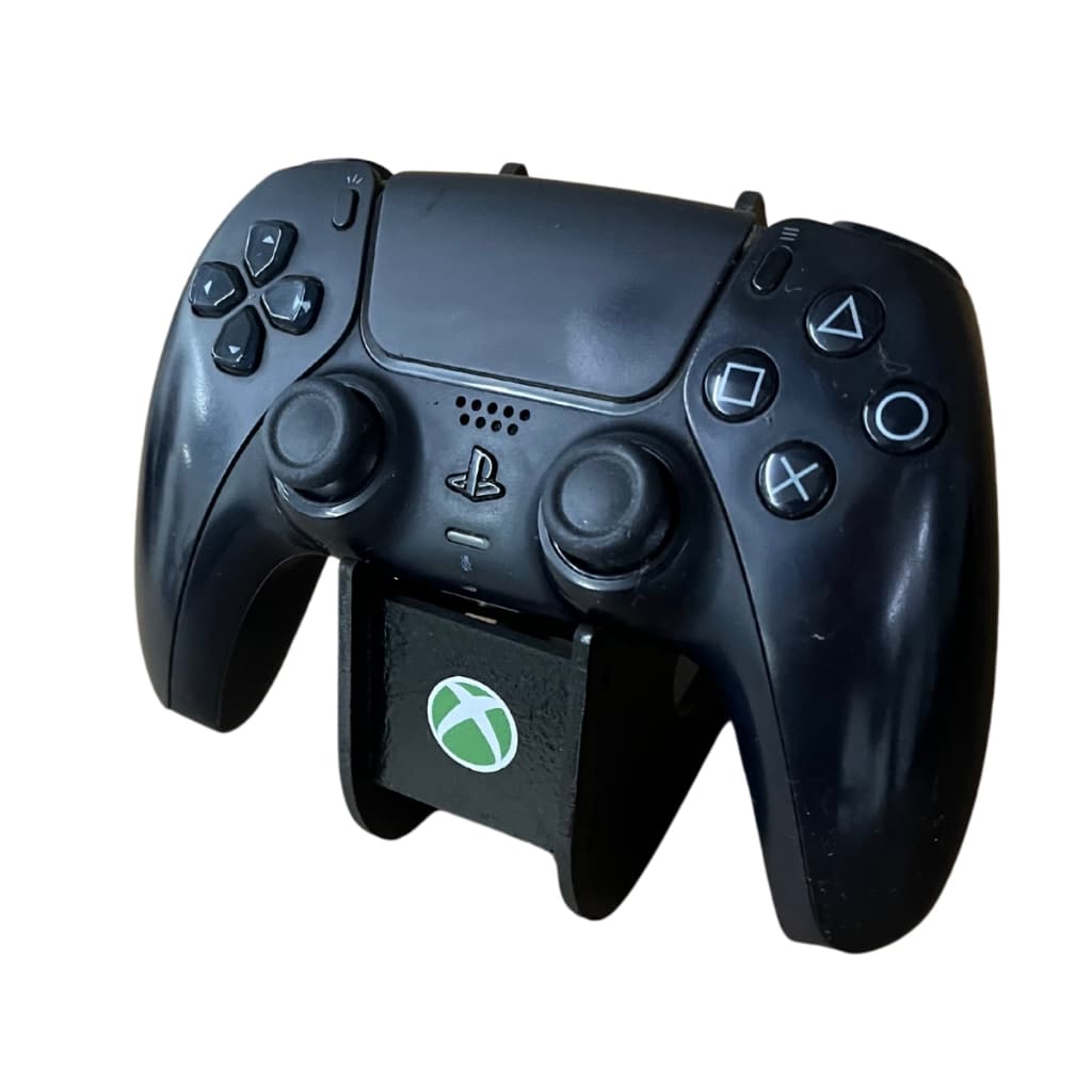 Suporte de Mesa Para Controle Compatível com Xbox One S 360, Ps3, Ps4, Ps5, Dualsense e Nintendo em MDF