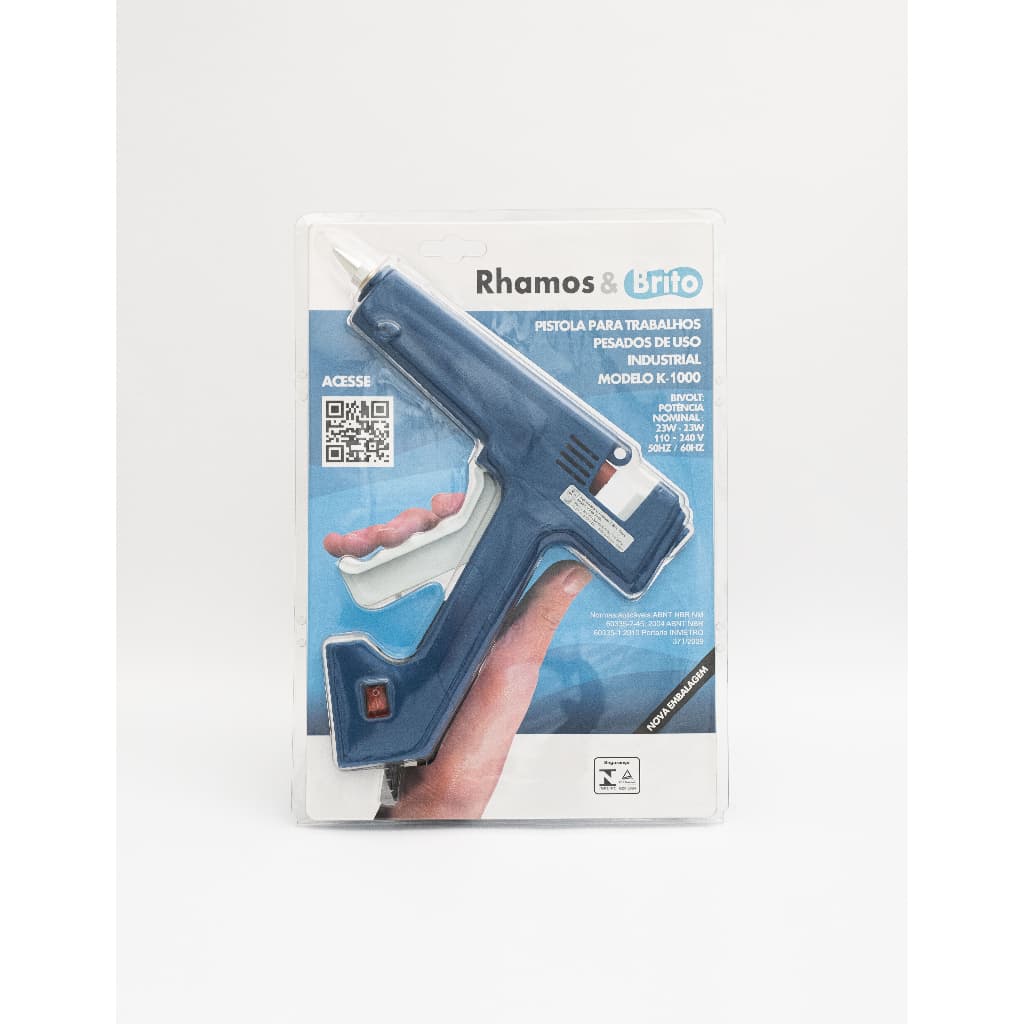 Pistola de Cola Quente Profissional 23W/100W - K-1000 (Bastão de Cola Quente Grossa 11.5mm)