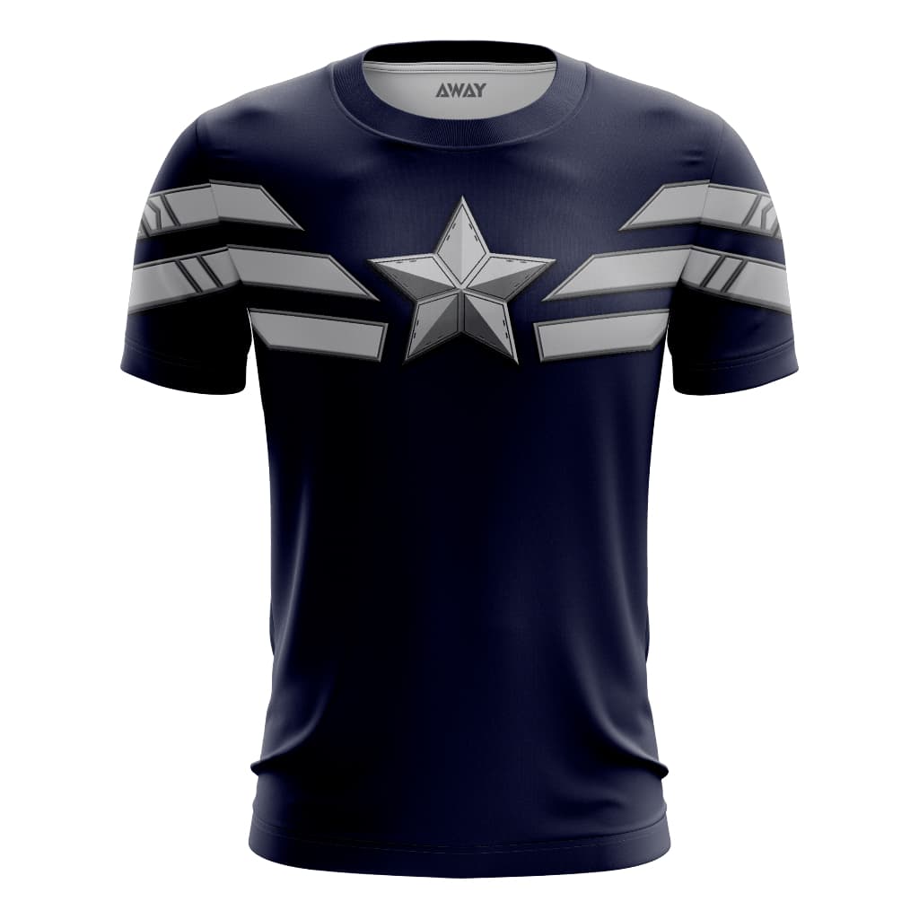 Camisa Camiseta Traje 3D Capitão América Dry fit - Com Proteção Uv50+ / Treino / corrida / casual / Academia (Unissex)