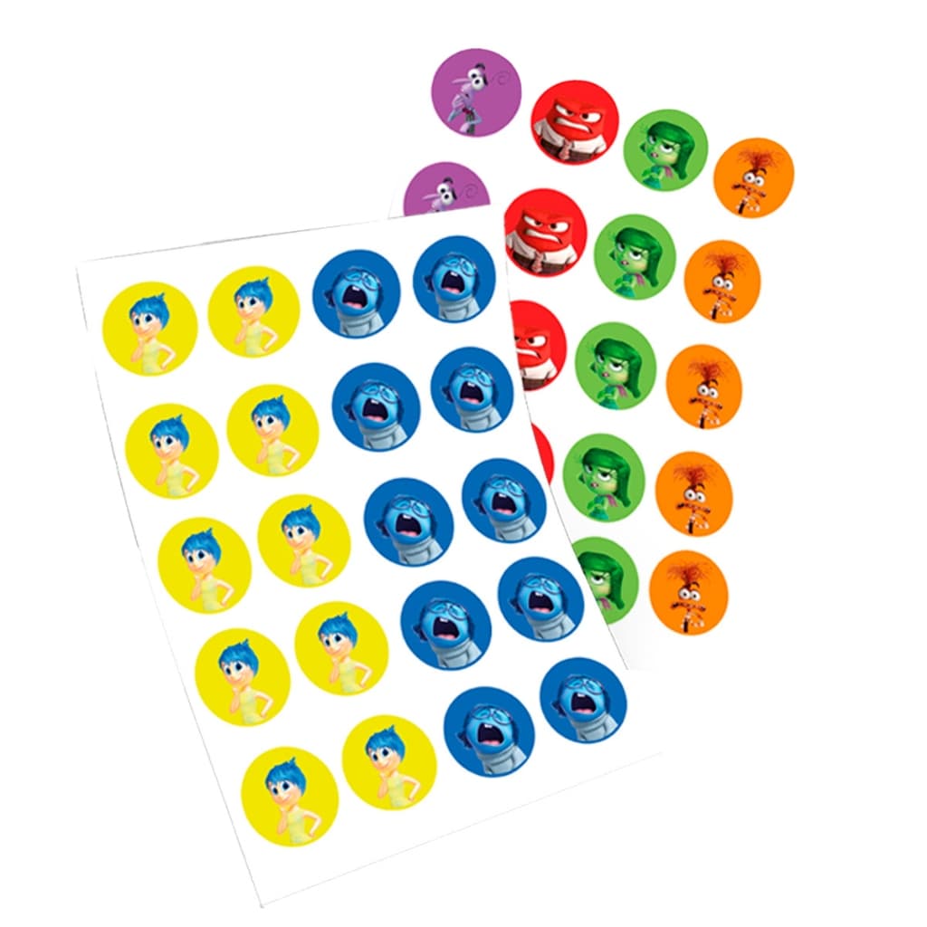 Stickers Adesivo Cartela Emoções Divertidamente