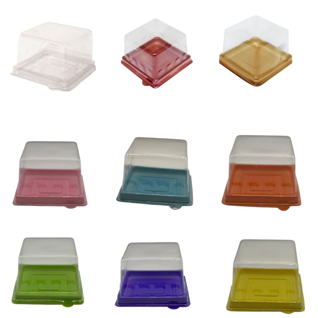 20 Unidades Mini Cake Box Quadrada Doces Donuts Flip Festas