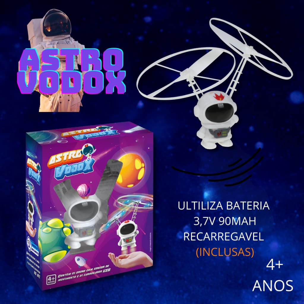 Astronauta Drone Boomerang Luxo 2 Helices Sensor Movimentos Presentes Criativo Crianças Manual De Indução De Aeronaves