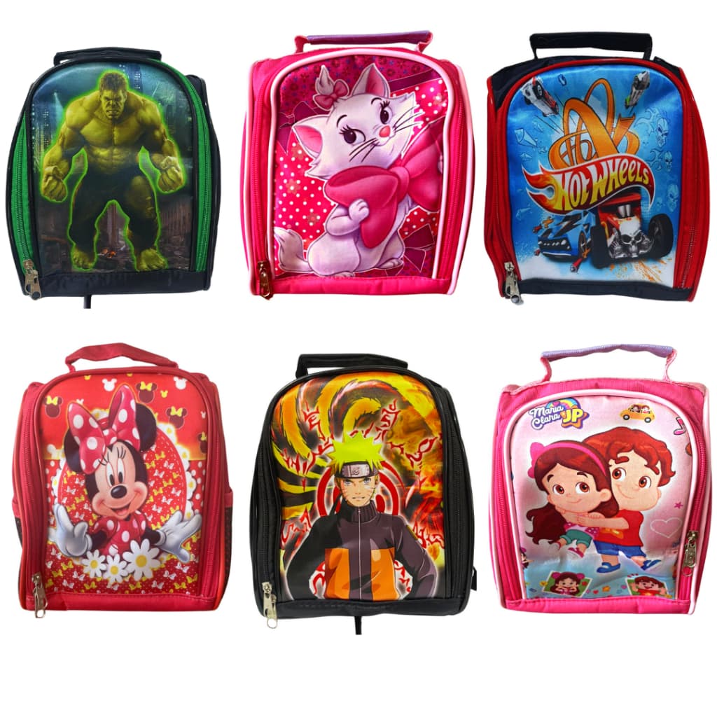 Bolsa Térmica Lancheira infantil Marmita Cooler Diversos Personagens Unissex