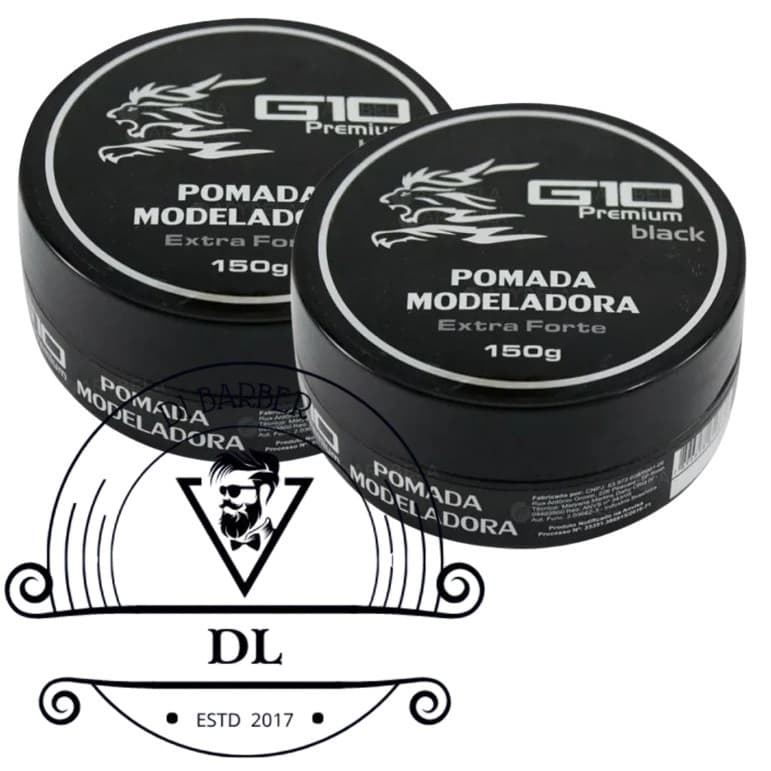 Kit 02un Cera Modeladora Black  Extra Forte Pigmentada G10 Ultra Fixação 150g